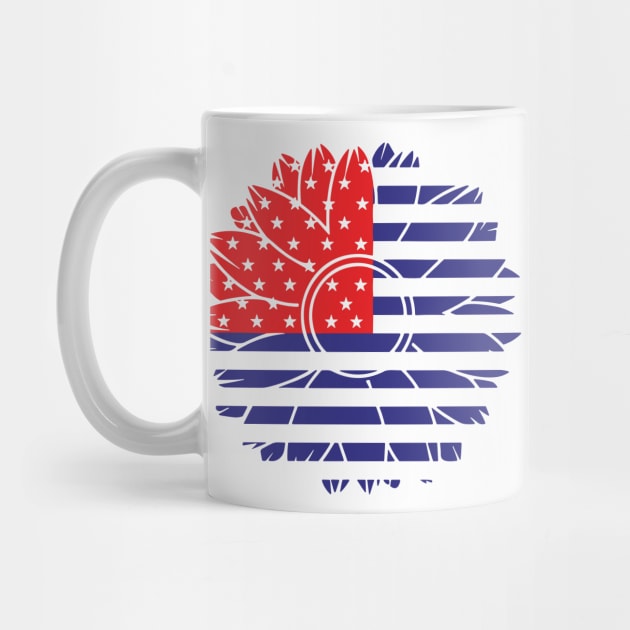 4th Of July Sunflower America USA by Darksavage